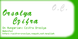 orsolya czifra business card